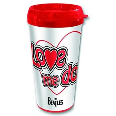 Image of The Beatles Travel Mug: Love me do with Plastic Body