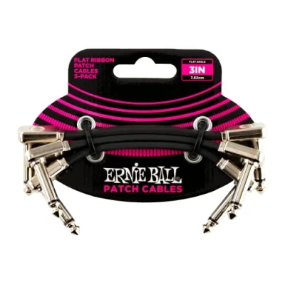 Image of Ernie Ball 3 inch Flat Ribbon Patch Cable Pack