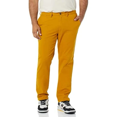 Image of Amazon Essentials Men&#039;s Skinny Fit Casual Stretch Chino Trouser, Nutmeg, 33W / 28L