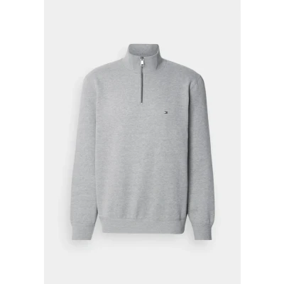 Image of Tommy Hilfiger Essential ZIP Unisex Sweatshirt, Size: XS, Medium grey heather