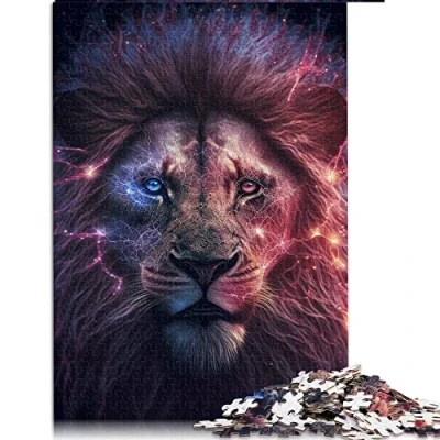 Image of 1000 Piece Puzzle for Adults lion puzzles &amp; Kids Cardboard Family Decoration （Size 26x38cm）