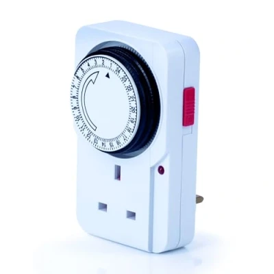 Image of Status: IONOS 24 Hour Plug in Timer Switch Segment Light White UK ION24HT10
