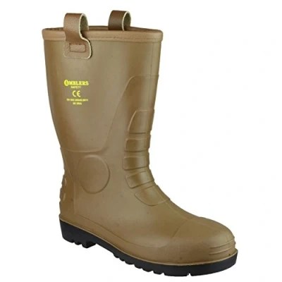 Image of Footsure 95 Tan PVC Rigger Safety Wellingtons Size 11