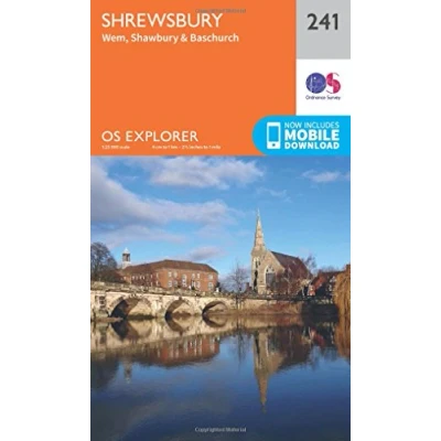 Image of Explorer 241 Shrewsbury, Wem, Shawbury &amp; Baschurch Map With Digital Version