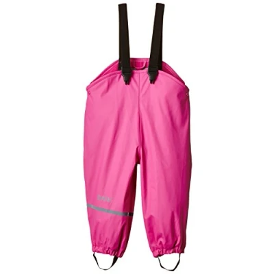 Image of CareTec Girls Overall Pu W. Fleece Rain Trousers, Real Pink (546), 12 18 Months UK