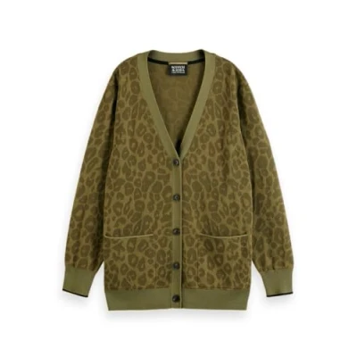 Image of Scotch &amp; Soda Relaxed Cardigan Cardigan, Women&#039;s, Size: Medium, Khaki