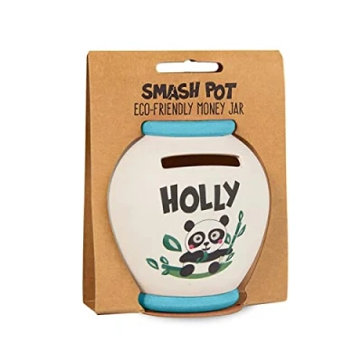 Image of History &amp; Heraldry Personalised Bamboo Smash Pot Money box (Holly)