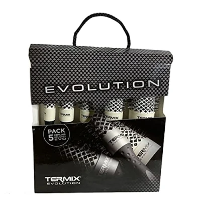 Image of Pack Termix Evolution Soft Hairbrush for thin hair with ionized bristles specially and delicate It includes 5 diametres Ø 17, 23, 28, 32 y 43 mm