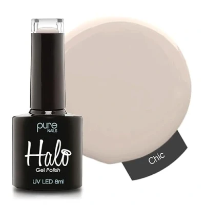 Image of Halo Gel Polish 8ml Chic. UV/LED Nail Polish, Long Lasting &amp; Easy To Apply. Soak Off Art Colours For Manicure Pedicure. Professional Home Use.