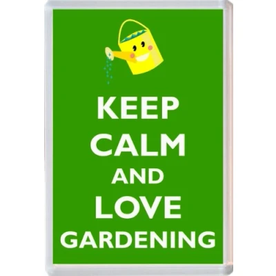 Image of Keep Calm and Love Gardening Novelty Jumbo Fridge Magnet