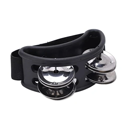 Image of Foot Tambourine, Elastic Band Easy Playing Feet Bell Accessory Portable Wide Use Durable for Karaoke Party