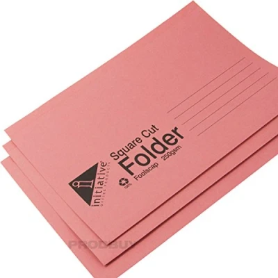 Image of [50 Pack] Pink Foolscap 250gsm Square Cut Folders