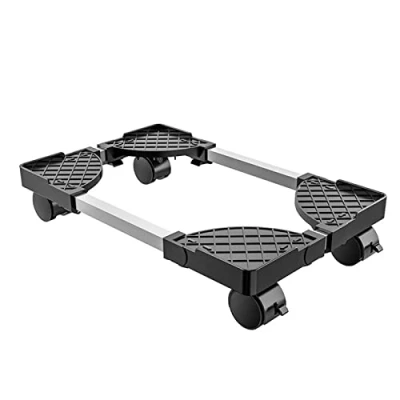 Image of Eayoly Mobile CPU Stand, Adjustable Computer Stand PC Holder with 4 Rolling &amp; Locking Caster Wheels