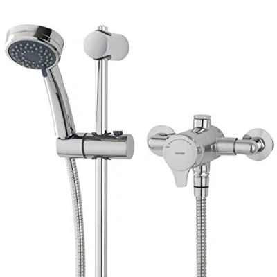 Image of Triton Dene Mini Mixer Shower Sequential Thermostatic Exposed Chrome + Riser Kit