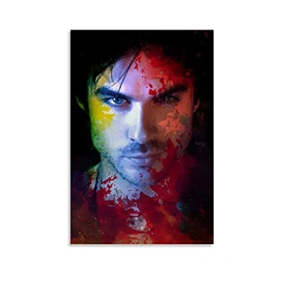 Image of FANFF 9 damon Salvatore Poster Decorative Painting Canvas Wall Art Living Room Posters Bedroom 12x18inch(30x45cm)