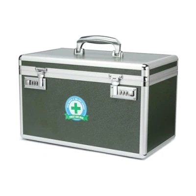 Image of Medication Lock Box with Combination, Lockable Medicine Storage Box, Empty First Aid Security Medical Organizer, Multipurpose Locking for Home and Outdoor (Green, X Large)