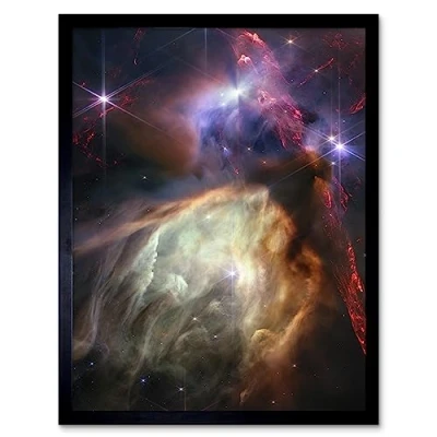 Image of Artery8 NASA James Webb Space Telescope Rho Ophiuchi Cloud Complex Art Print Framed Poster Wall Decor 12x16 inch