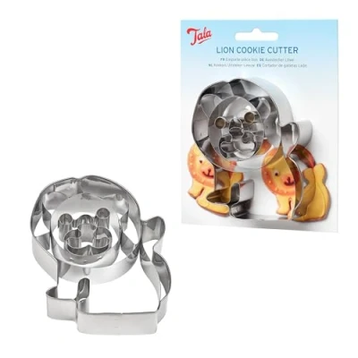 Image of Tala Lion Cookie Cutter, Detailed Biscuit Cutter for Baking, Perfect Fondant and Dough, Stainless Steel