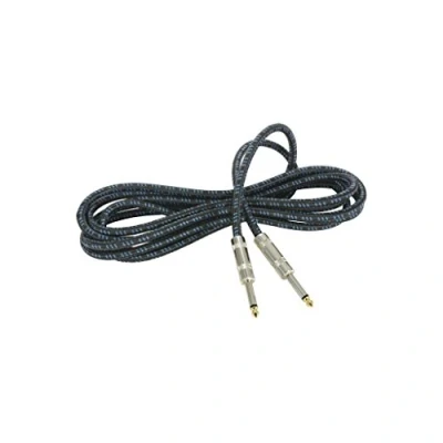 Image of Chord Premium Retro Guitar Lead Black &amp; Blue 3.0m