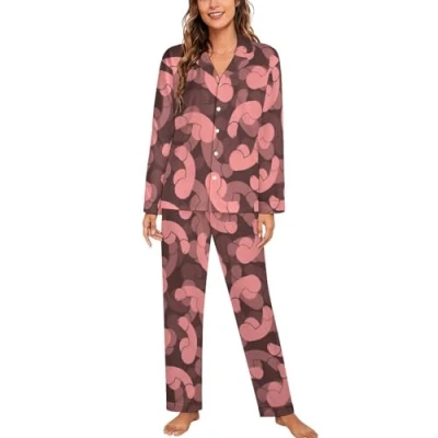 Image of Penis Womens Pyjamas Set Long Sleeve Pjs Sets Pajama Sleepwear Loungewear S