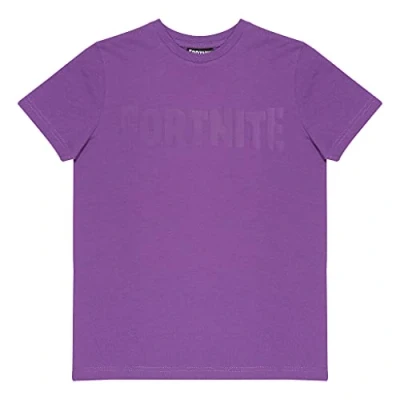 Image of Fortnite Logo Boys T Shirt Purple 7 8 Years Xbox PS4 PS5 Switch, Kids Clothing, Gamer Birthday Gift Idea for