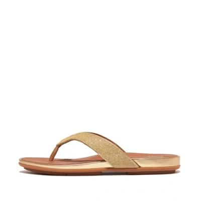 Image of Fitflop Women&#039;s Gracie SHIMMERLUX FLIP Flops, Platino, 3 UK