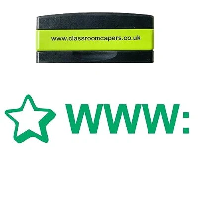 Image of WWW: (What Went Well) Self Inking, Stakable Teacher Stamps, Pre Inked for Feedback Marking. Green Ink