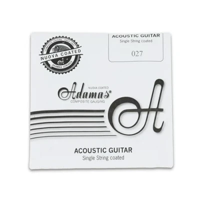 Image of Adamas Single Strings for Acoustic Guitar Nuova Coated Phosphor Bronze .027&quot;/0.69mm wound