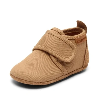 Image of Bisgaard Boy&#039;s Unisex Kids Baby Cotton First Walker Shoe, Camel, 3.5 UK Child