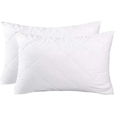 Image of Xania Pillows 2 Pack Hotel Quality with Quilted Cover Premium Filled for Stomach, Back and Side Sleeper, Down Alternative Bed Pillow Soft Hollow Fiber