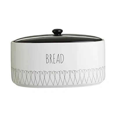 Image of Premier Housewares Heartlines Bread Canister, Dolomite White