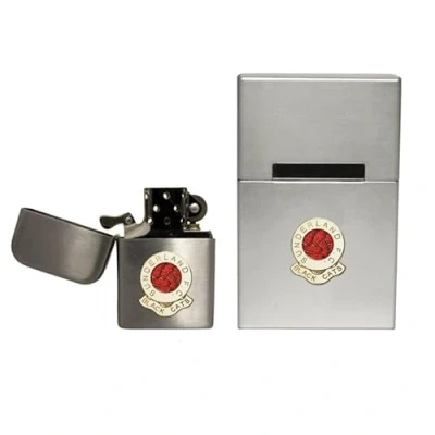 Image of Sunderland football club stormproof petrol lighter and metal cigarette packet cover