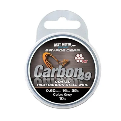 Image of Savage Gear Carbon49 Steelwire Predator Rig material 0.60mm / 16kg (10m) leader