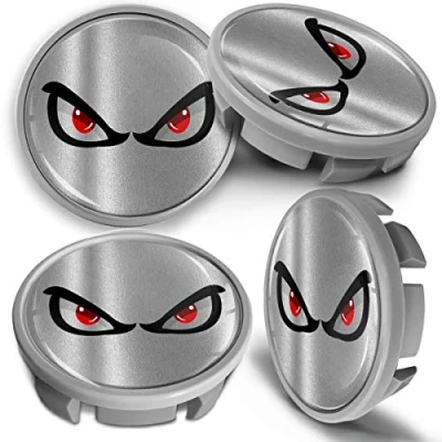 Image of SkinoEu 4 x 65mm Wheel Centre Alloy Hub Center Caps Compatible with VW 3B7 601 171 / 6U7 Silver Hubcaps CVS 14