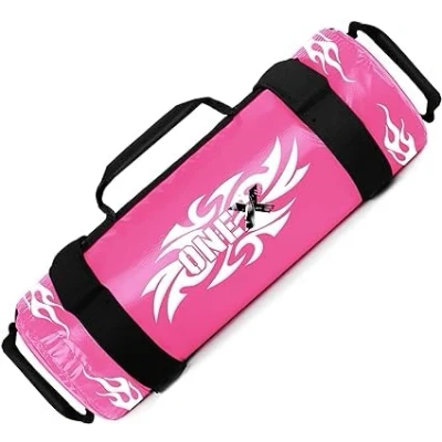 Image of 1x Heavy Filled Power Bag Weighted Sandbag Weight Lifting Training Handles Exercise Running Workout MMA Fitness 5 15kg (PINK, 10KG)