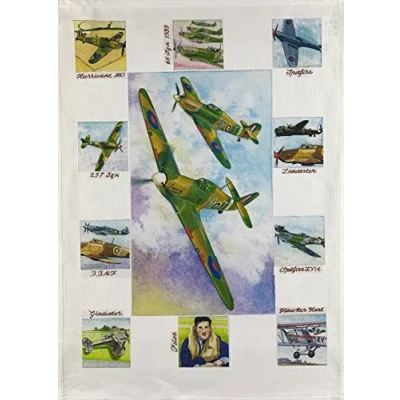 Image of Half a Donkey The Spitfire Large Cotton Tea Towel