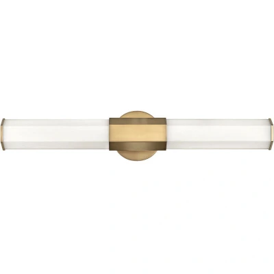Image of Hinkley Facet Integrated LED Bathroom Wall Lamp Heritage Brass, 3000K, IP44