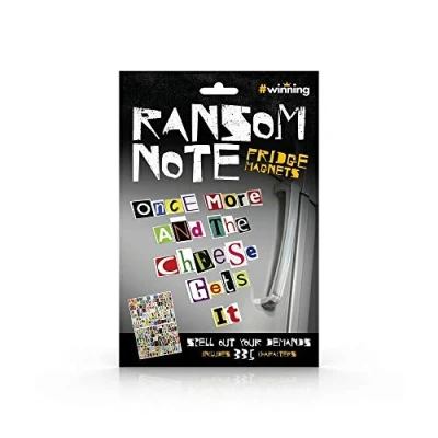Image of Winning Ransom Note Fridge Magnets Spell Out Your Demands Includes 335 Characters, 6 x 3 cm