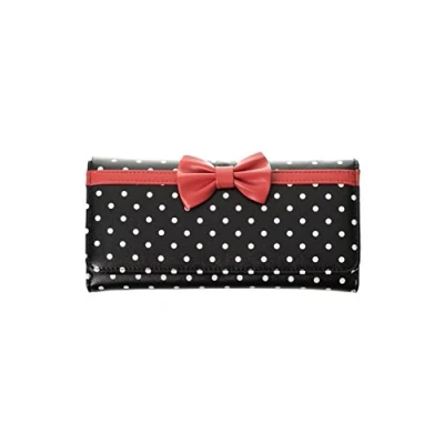 Image of Banned Carla 50&#039;s Vintage Style Polka Dot Wallet Black