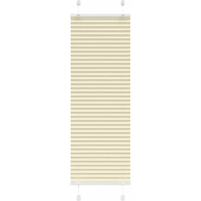 Image of vidaXL Pleated Blind Cream 50x150 cm Fabric Width 49.4 Polyester