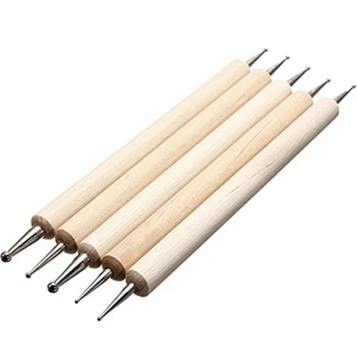 Image of Amatt Ball Stylus Dotting Tools Set for Embossing Pattern Clay Pottery Ceramics Doll Sculpting Modeling,Pack of 5