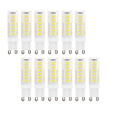 Image of G9 LED Light Bulbs 9W Equivalent 90W Halogen Cool White 6000k 900 Lumen AC220 240V 360 Beam Angle Energy Saving No Dimmable（Pack of 12） [Energy Class A++]