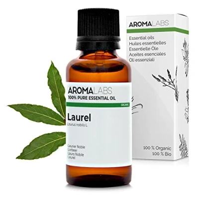 Image of BIO Laurel Essential Oil 30mL 100% Pure, Natural, Chemotyped and AB Certified AROMA LABS (French Brand)