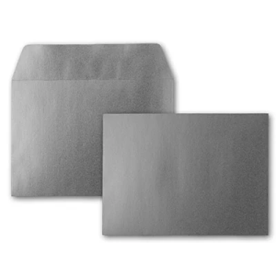 Image of Neuser colourful, self adhesive C6 envelopes, 162 mm x 114 50 Umschläge Metallic silver