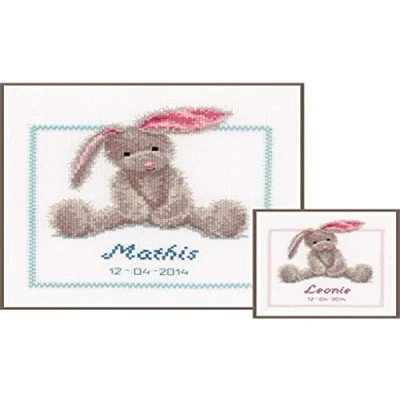 Image of Vervaco Counted Cross Stitch Cute Bunny, Multi, One Size