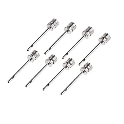 Image of Juliyeh 8 Pcs Inflator Ball Pump Needle Universal Design Stainless Steel Air Needles For Inflating Sports Balls, Football, Basketball, Rugby, Netball, Handball, and All Other Balls