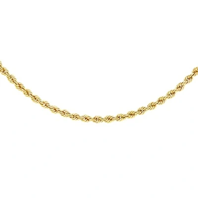 Image of Carissima Gold Women&#039;s 9ct Yellow Hollow 50 Rope Chain Necklace of Length 51cm/20&quot;