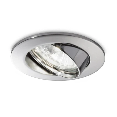 Image of Swing 1 Light Tiltable Recessed Spotlight (3 Pack) Chrome, GU10