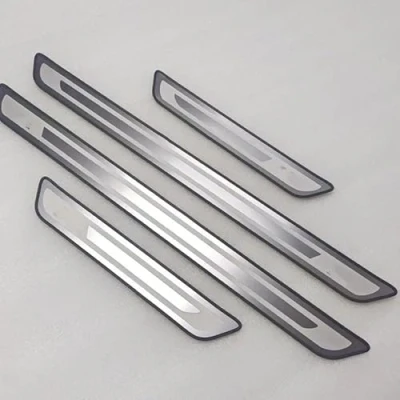 Image of 4pcs Car Door Sill Scuff Plate for Nissan X Trail T33 e Power/Hybrid 2024 2022 2023, Welcome Pedal Guard Kick Plates Threshold Cover Stainless Steel Protector Auto Accessories