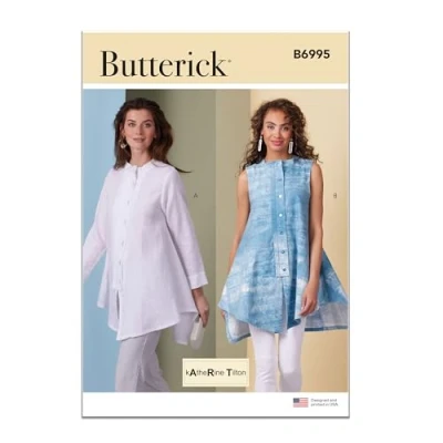 Image of BUTTERICK Paper Pattern B6995K5 Misses&#039; Tops by Katherine Tilton K5 (8 10 12 14 16)